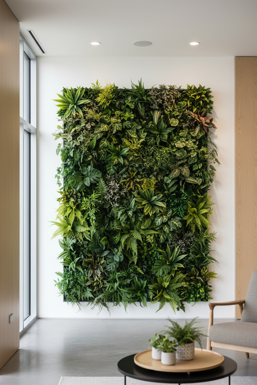 Specifying Artificial Green Walls and Plants in Design and Construct Work