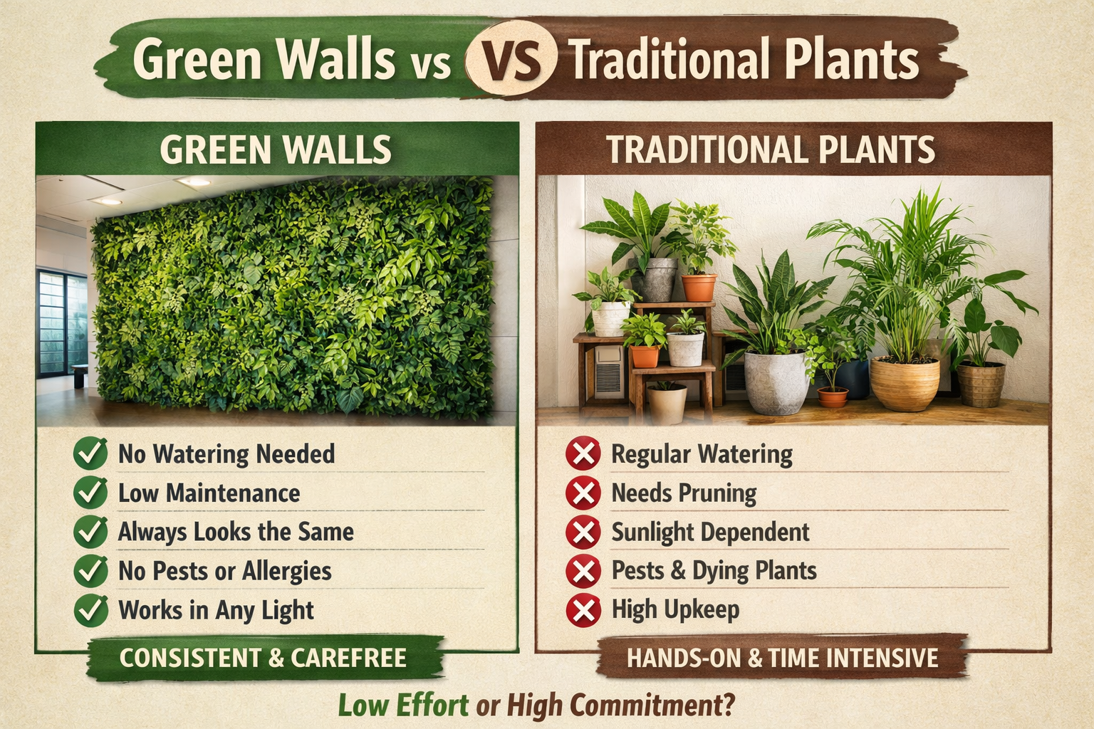 artificial vs real plants